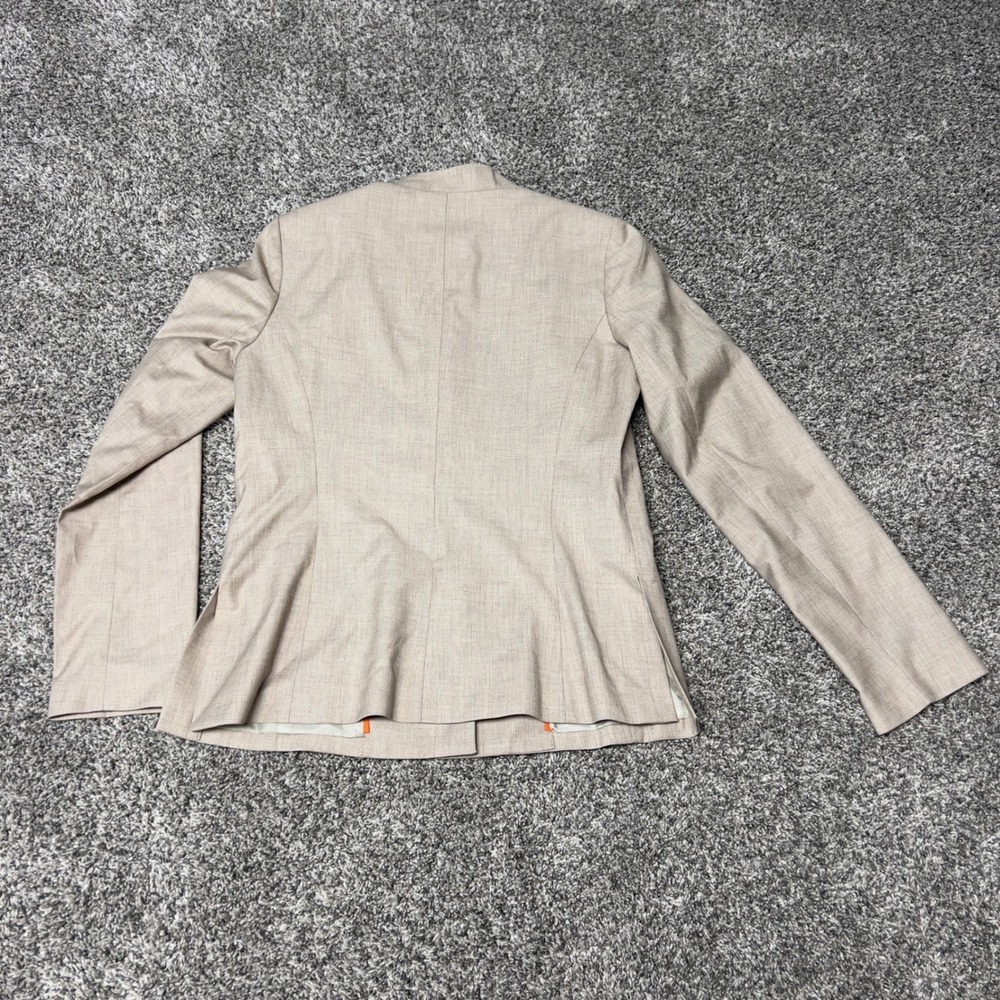 Isaac Mizrahi for Target Blazer Jacket Women's 10 Tan Beige Mandarin Collar Chic - Picture 7 of 9
